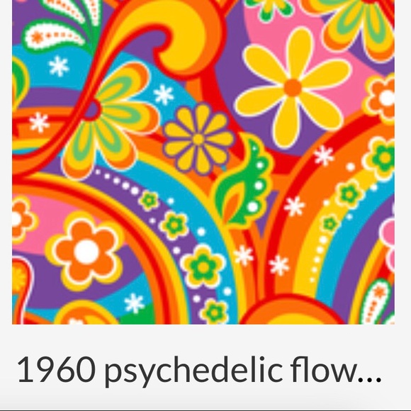 BoHo-Hippie Evening Dress, Psychedelic 60’s Print - Picture 3 of 9